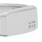 NUMBERING Men's A13 Signet Ring in Silver
