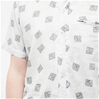 Beams Plus Men's Short Sleeve Italian Collar Shirt in Grey