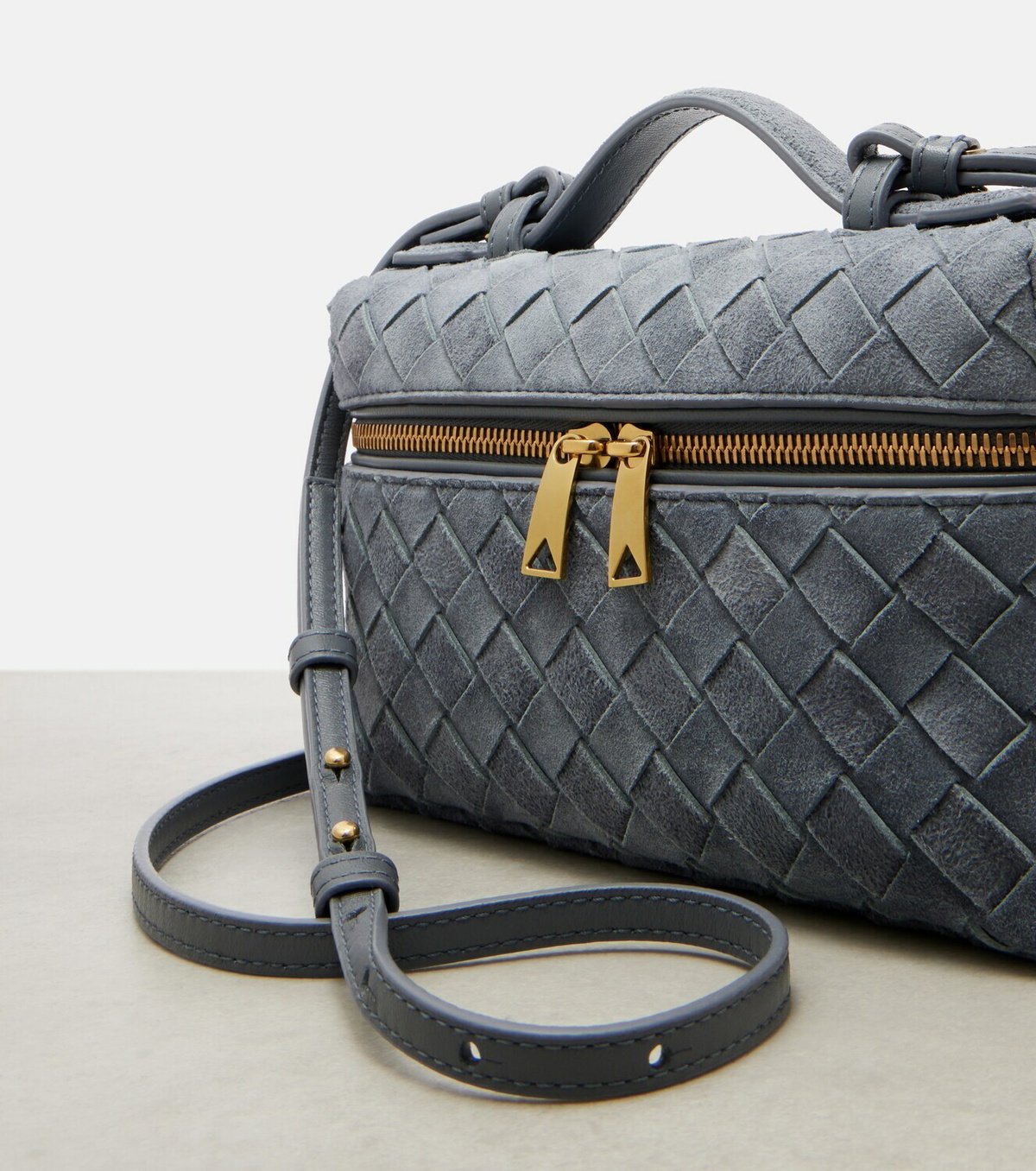 Bottega Veneta Bang Bang Intrecciato suede vanity bag