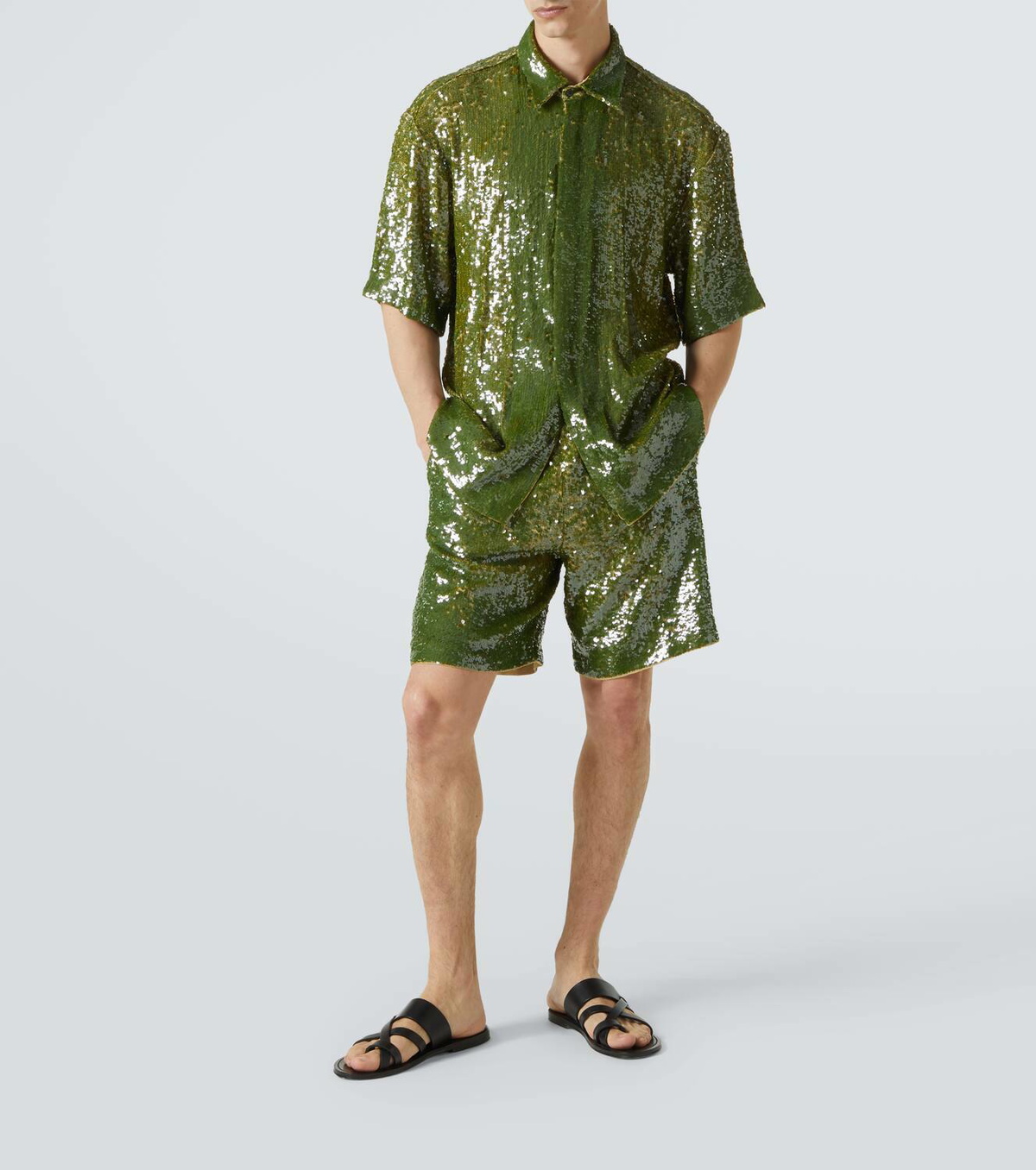 Dries Van Noten Sequined Bermuda shorts