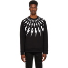 Neil Barrett Black Lightning Bolt Sweatshirt