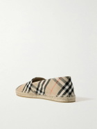 Burberry - Checked Linen-Blend Canvas Espadrilles - Neutrals
