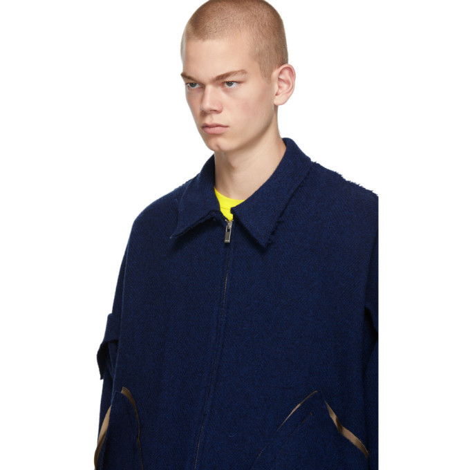 Sulvam Blue Over Drizzler Jacket