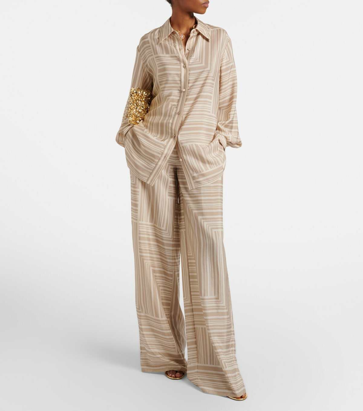 Joseph Dijon printed silk shorts