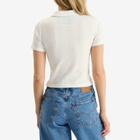 Damson Madder Women's Devon Pointelle Polo T-shirt in White