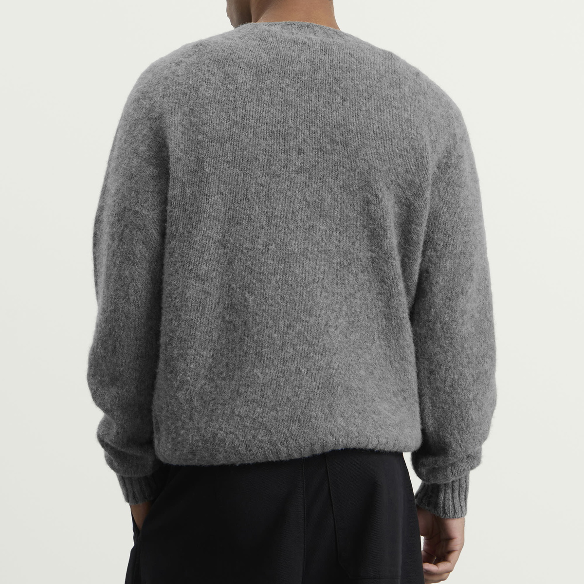 YMC Men's Suedehead Crew Knit in Grey