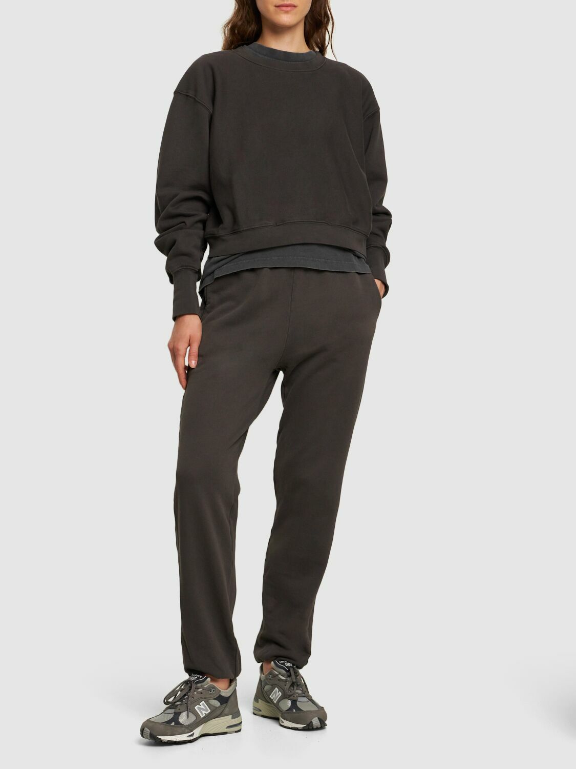 LES TIEN - Cropped Cotton Sweatshirt