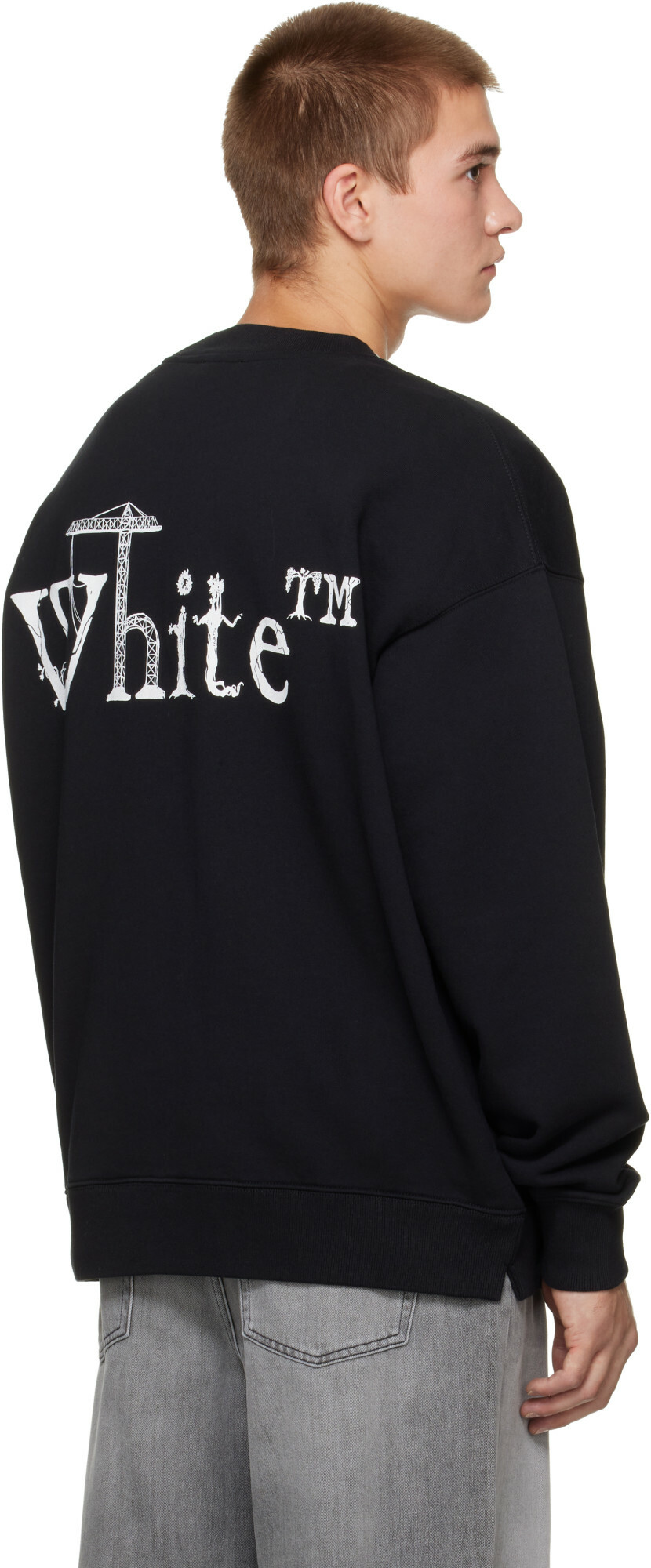 Off-White Black Shared Logo Skate Crewneck Sweatshirt