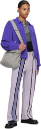 Glass Cypress Purple Paneled Flare Jeans