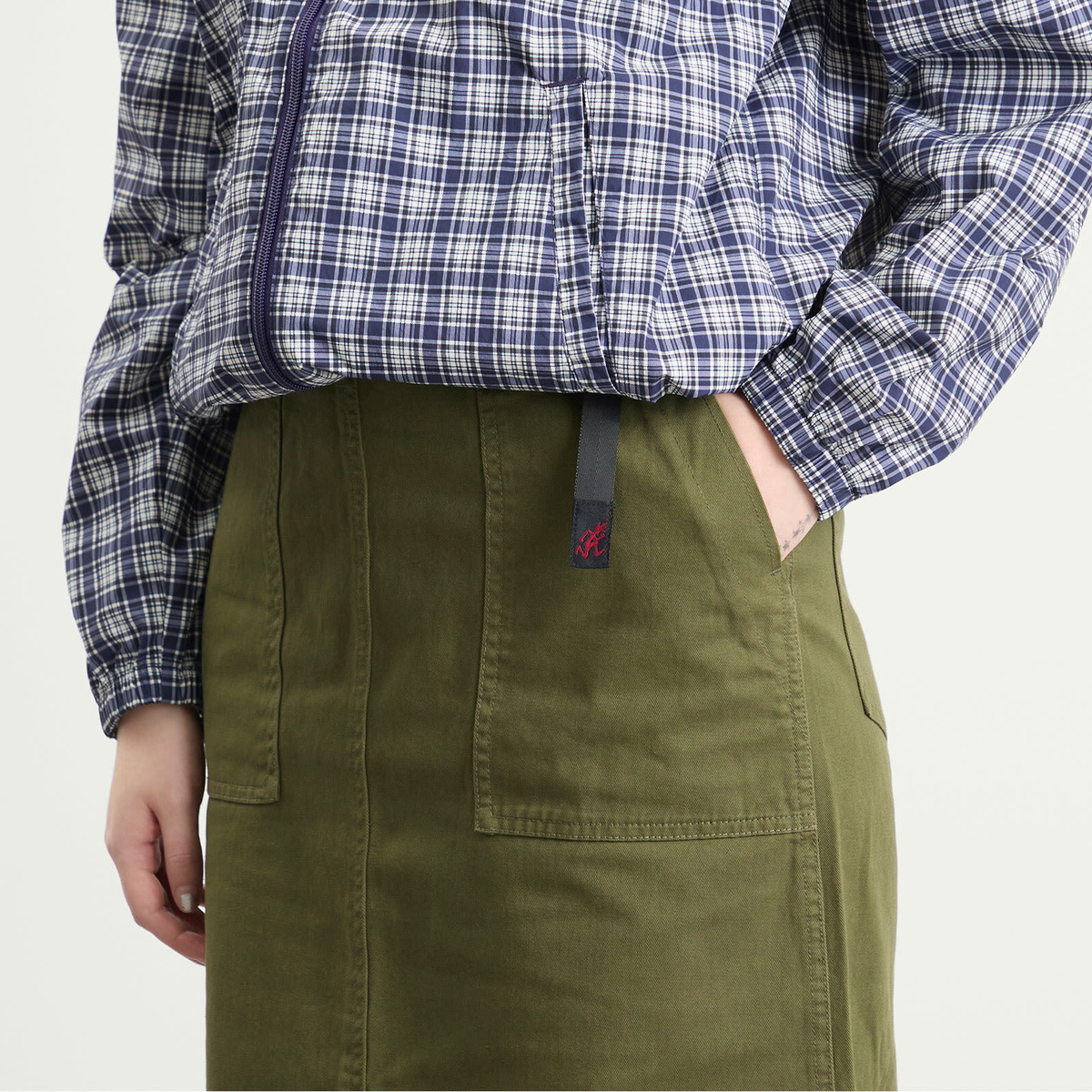 Gramicci Women's Midi Baker Skirt in Olive