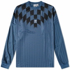 Adidas Men's Long Sleeve Rekive Graphic Jersey T-Shirt in Wonder Steel