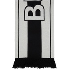 Burberry Black and White Football Scarf