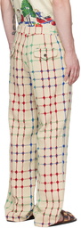 Bode Beige Check Trousers