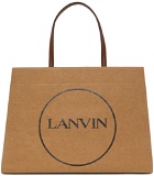Lanvin Tan Medium Cabas Kraft Paper Bag