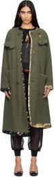 UNDERCOVER Green Uneven Wool Coat