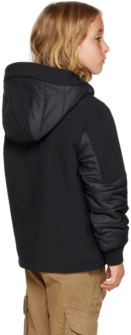 C.P. Company Kids Kids Black Shell-R Mixed Jacket