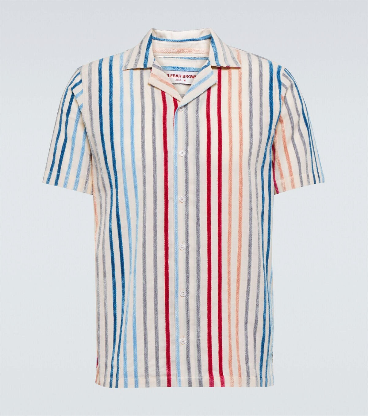 Orlebar Brown Hibbert striped chenille bowling shirt Orlebar Brown