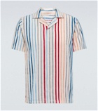 Orlebar Brown Hibbert striped chenille bowling shirt