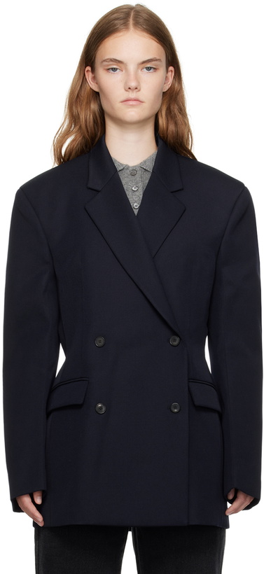 Photo: Recto Navy Double-Breasted Blazer