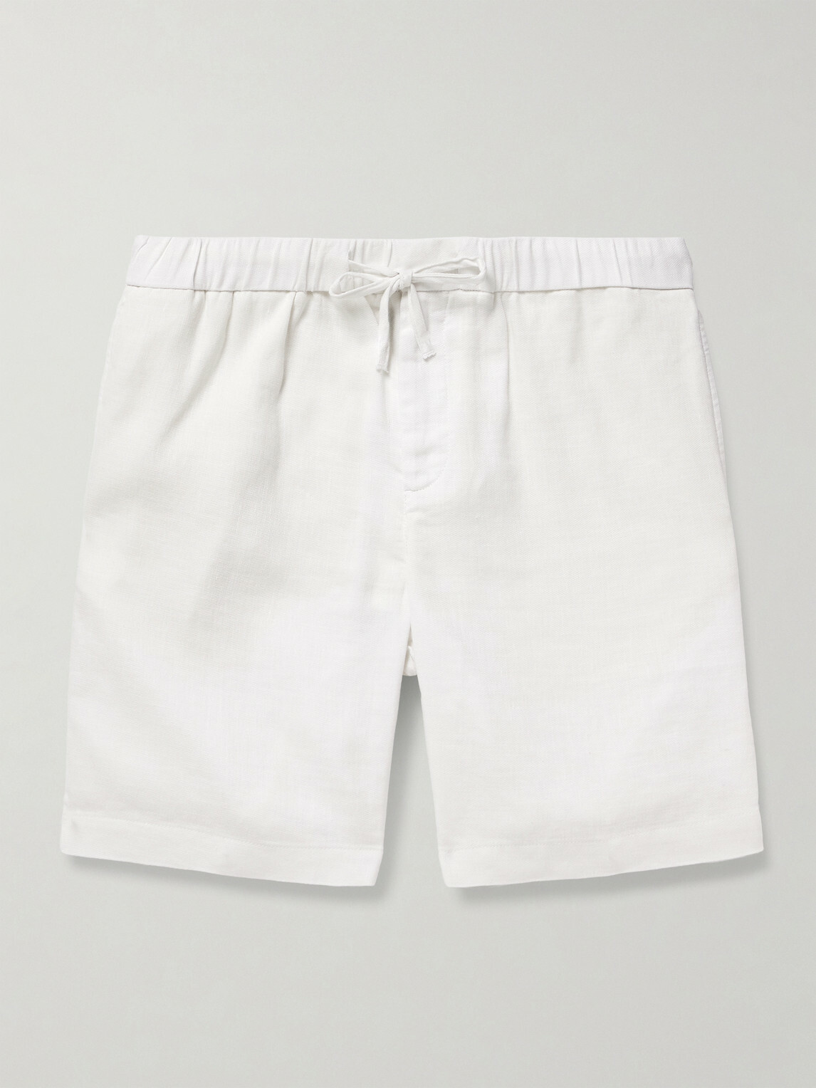 Frescobol Carioca - Felipe Straight-Leg Linen and Cotton-Blend Drawstring Shorts - White