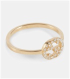 Gucci Interlocking G 18kt gold ring with diamonds