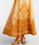 Zimmermann Como printed linen and silk maxi skirt