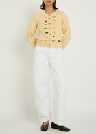 Bode Zoologist Embroidered Merino Wool-blend Cardigan Cream