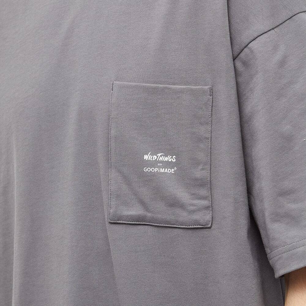 GOOPiMADE x WildThings Graphic Pocket T-Shirt in Lava Smoke GOOPiMADE