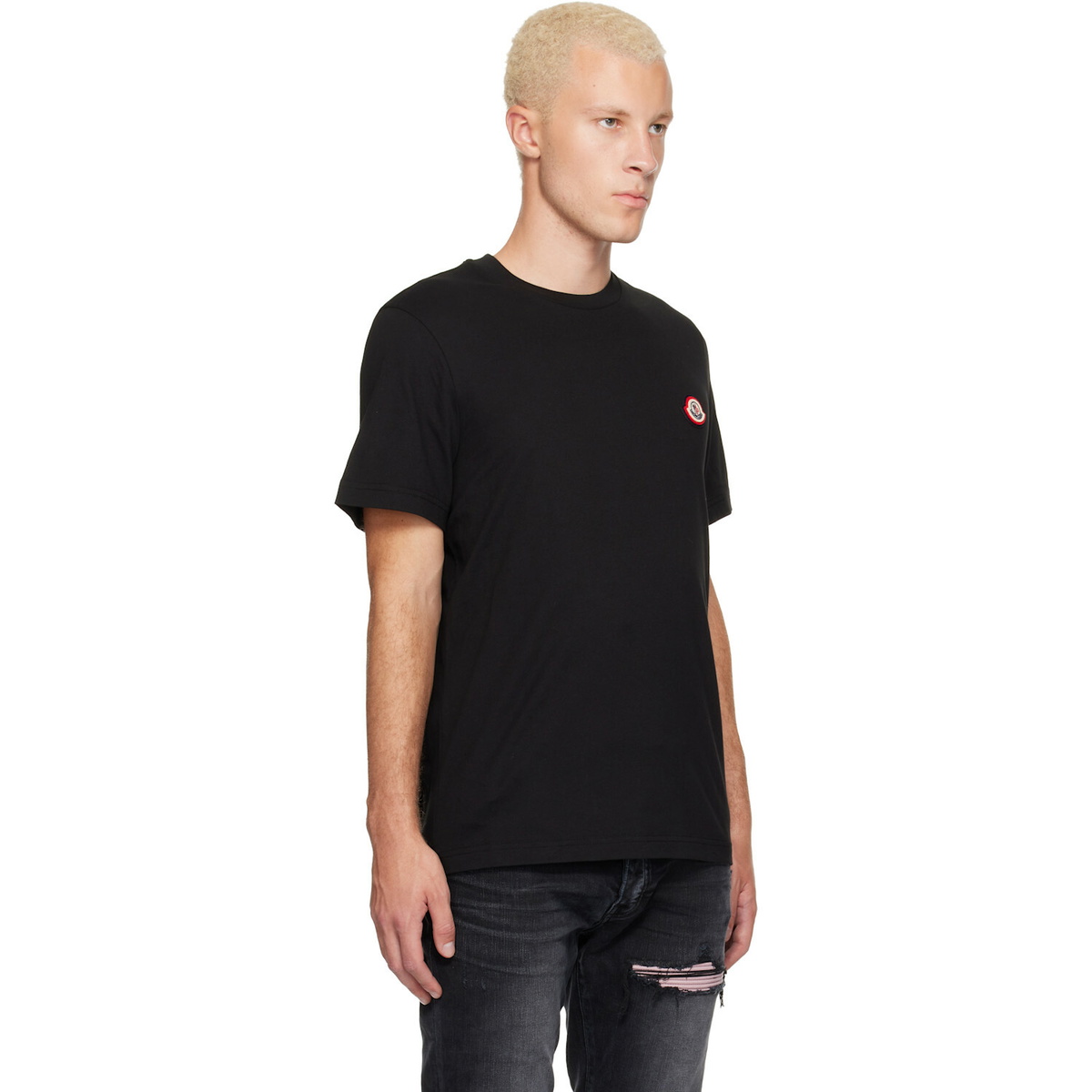 Moncler Black Logo Cotton Jersey T-Shirt