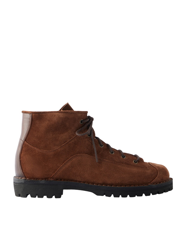 Photo: Yuketen - Saldatore Leather-Trimmed Suede Boots - Brown