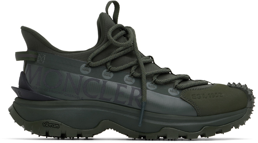 【関税込み】Moncler カーキ Trailgrip Lite 2 スニーカー MONCLER Trailgrip Lite2 Logo-Print Ripstop and Rubber