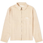 Bram's Fruit Men's Teacloth Overshirt in Autumn Orange/White