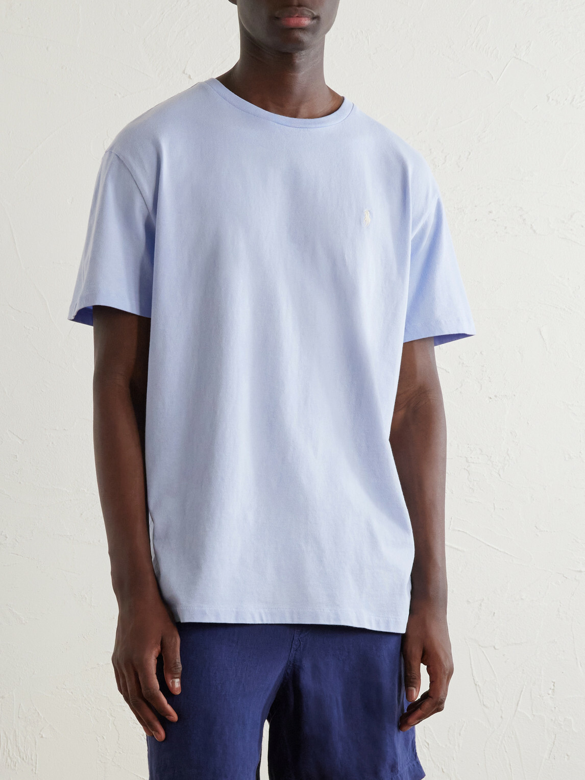 Polo Ralph Lauren - Logo-Embroidered Cotton-Jersey T-Shirt - Blue