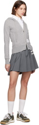Thom Browne Gray Classic Loopback Full Zip Hoodie