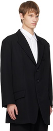 YOHJI YAMAMOTO Black 3 Button Peak Blazer