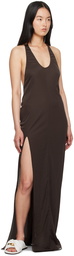 JW Anderson Brown Low Back Maxi Dress