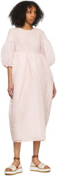Cecilie Bahnsen Pink Florette Midi Dress
