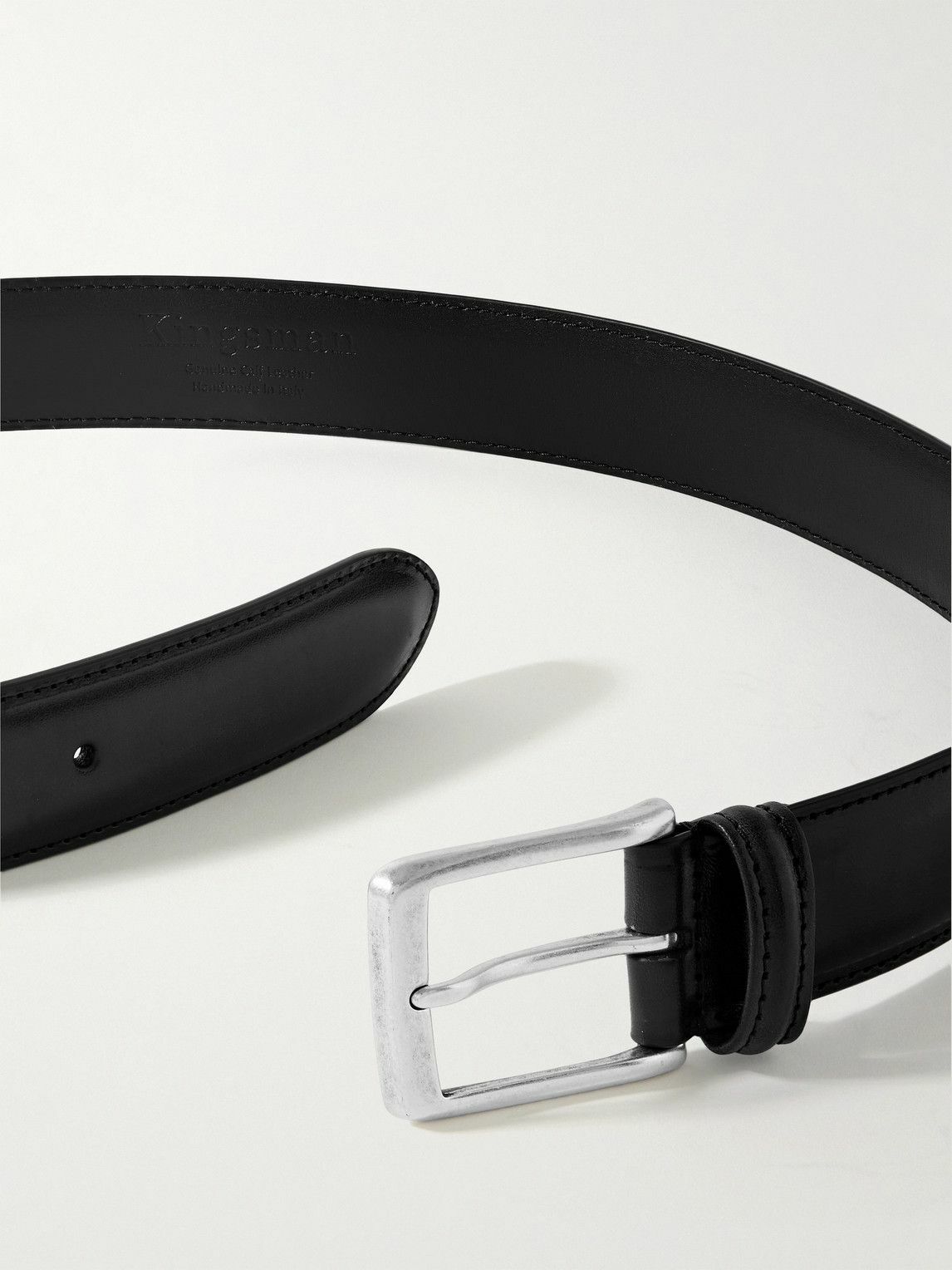Kingsman - 3.5cm Leather Belt - Black