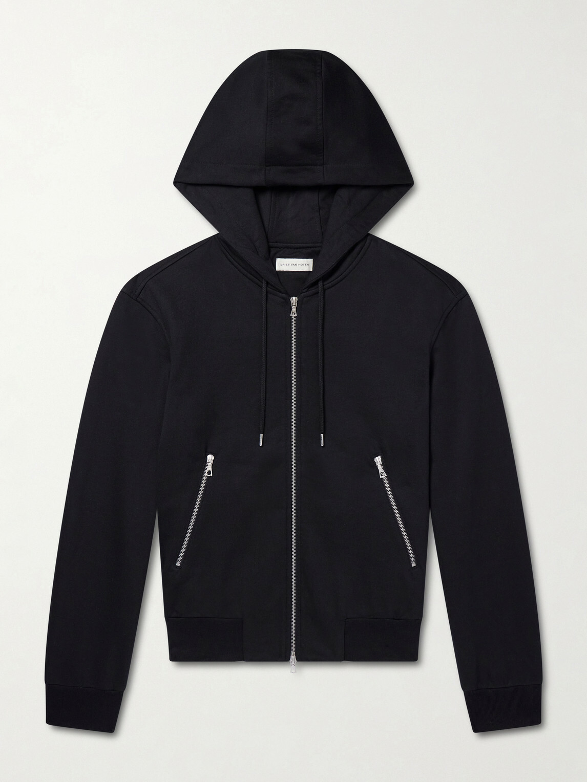 Dries Van Noten - Cotton-Jersey Zip-Up Hoodie - Black