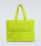 Acne Studios Logo teddy fleece tote bag
