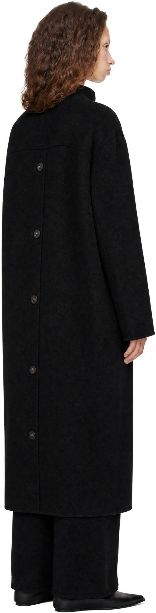 LISA YANG Black Doublé Button Coat