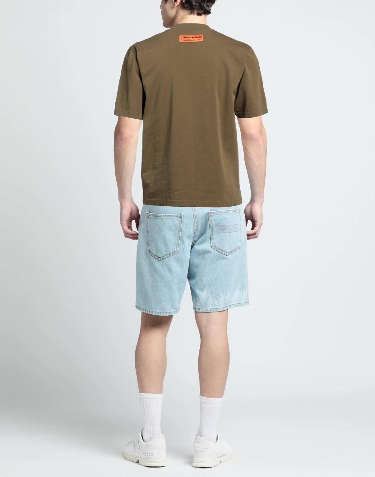 Heron Preston Mens T-shirt in Khaki
