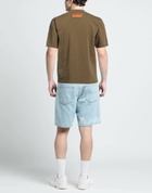 Heron Preston Mens T-shirt in Khaki
