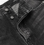 SAINT LAURENT - Slim-Fit Distressed Denim Jeans - Gray