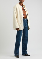 Forte_forte Scarf-effect Wool-blend Jacket Cream