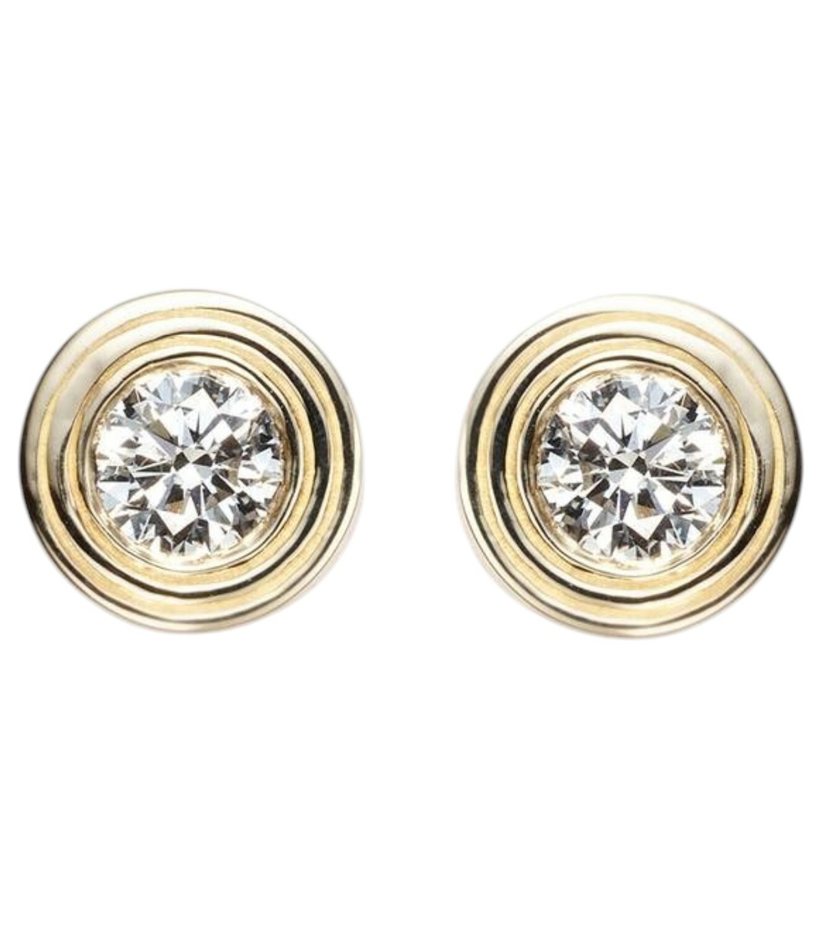Sydney Evan 14K Yellow Gold Lock Diamond Stud Earring Sydney