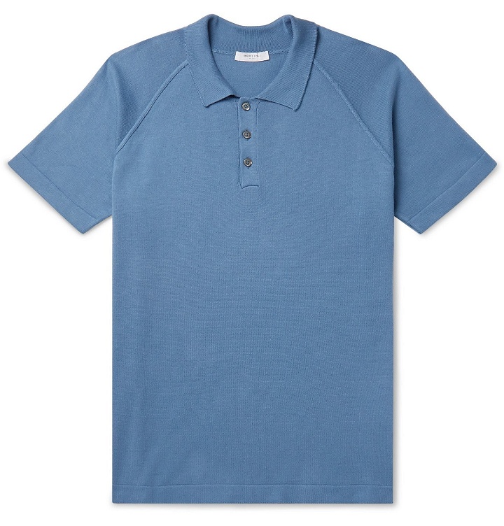 Photo: Boglioli - Slim-Fit Cotton Polo Shirt - Blue