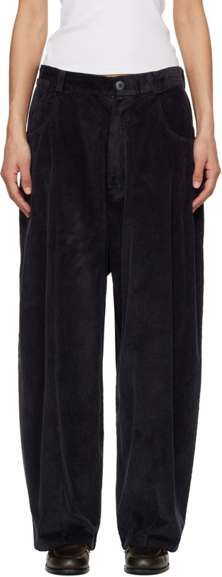 Photo: Cordera Navy Corduroy Baggy Trousers