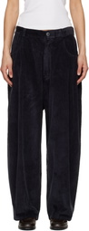 Cordera Navy Corduroy Baggy Trousers