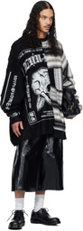 LU'U DAN Black & Gray Down Cycled Sweater